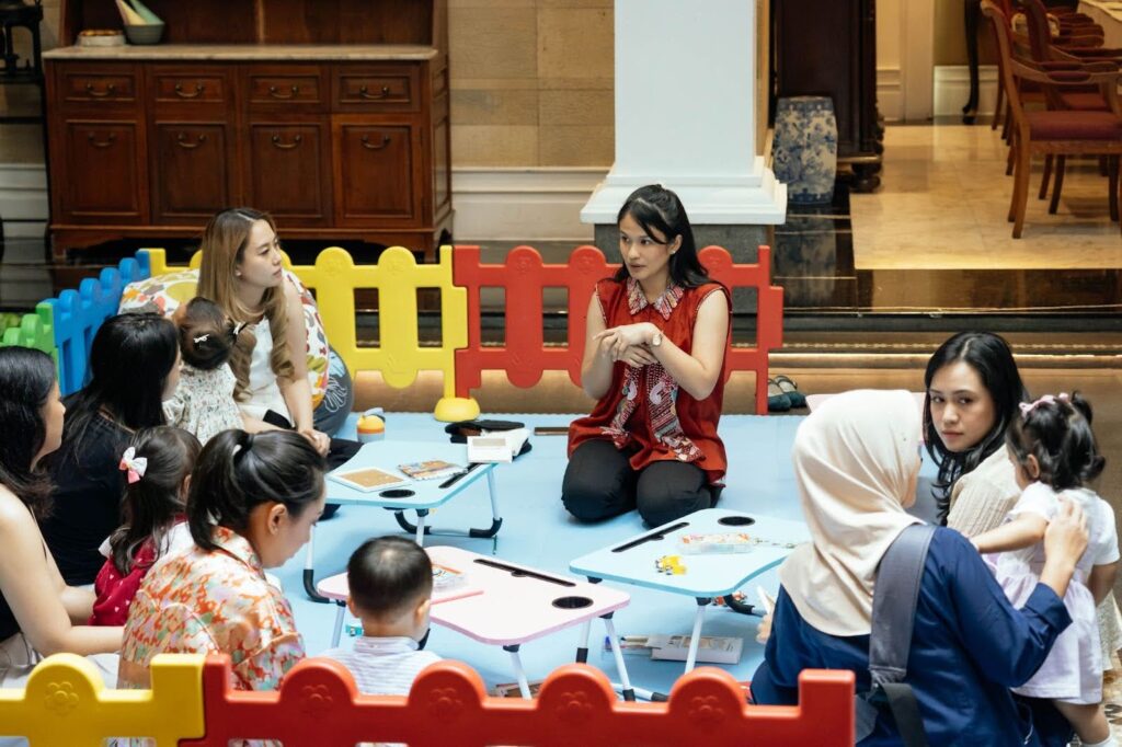 Children at an OURI holiday workshop